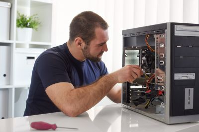 IT Technician Performing Update